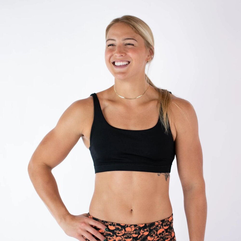 Sports Bra w/ pads, M, black